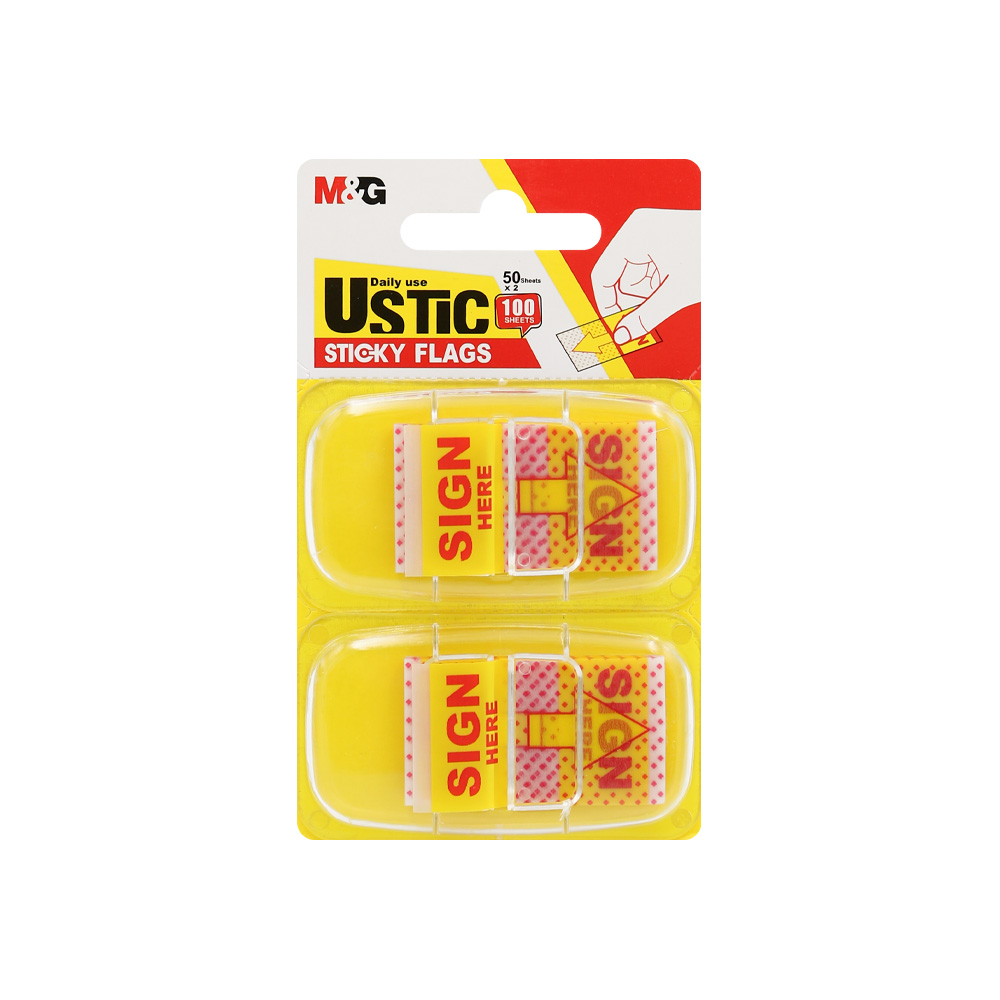 Lepicí záložky M&G plastové 44x25 mm (100 ks)