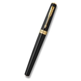 Roller PARKER Meridian Matte Black GT, hrot F - černá náplň