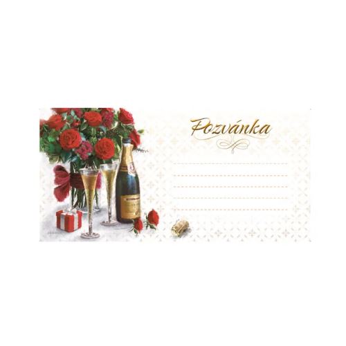 Pozvánka na párty H /2403-0011/ Wine - sada 10 ks