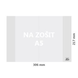 Obal na sešit A5 PVC 306x217 mm, hrubý 120 mic /transparentní, 10 ks