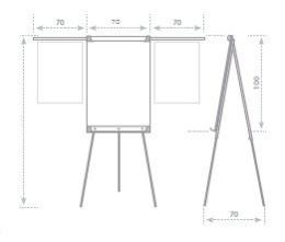 Flipchart ARTA YSA PLUS 70x100 cm, magnetický s ramenami (4)