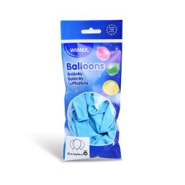 Balón M 25 cm, světle modrý / 10 ks / (1)