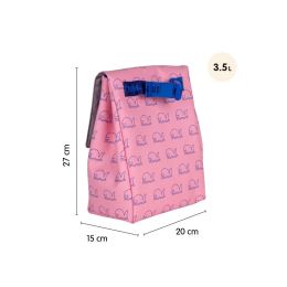 Izotermická taška na potraviny MILAN 460 (3,5 L) + 2x kulatý box - růžová (2)