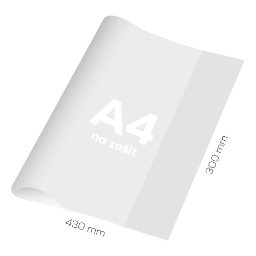 Obal na sešit A4 PVC hrubý transparentní 110 mic / 1ks (1)