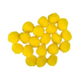 Dekorační pompony 2 cm žluté - sada 20 ks