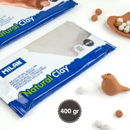 Modelovací hmota MILAN Natural Clay 400 gr. terakotová barva, na vzduchu tvrdnoucí (4)