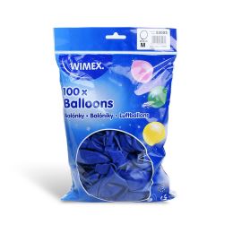 Balón M 25 cm, tmavě modrý / 100 ks / (1)