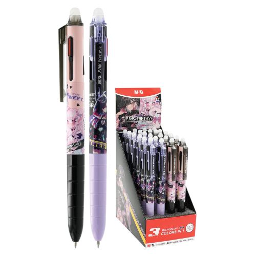 Pero gelové /gumovací M&G /3-barevné Pink Fantasy 0,5 mm /1ks
