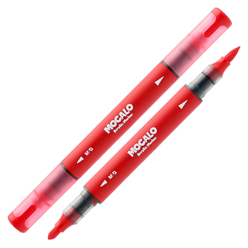 Popisovač M&G MOCALO Acrylic Marker oboustranný - sada 12 barev
