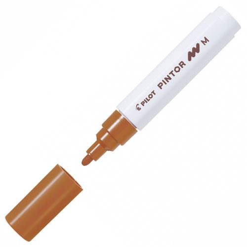 Pintor, PO, Medium, akrylový popisovač hnědá