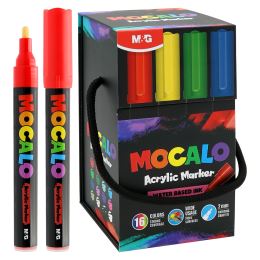 Popisovač M&G MOCALO Acrylic Marker 2 mm - sada 16 barev (4)