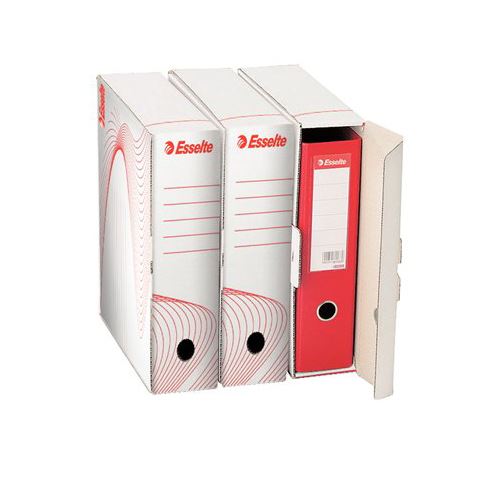Archivní box, na šanony, 97 mm, recyklovaný karton, ESSELTE "Standard", bílý