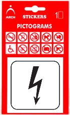 Informační nálepka o elektrickém zařízení (8 x 8 cm)