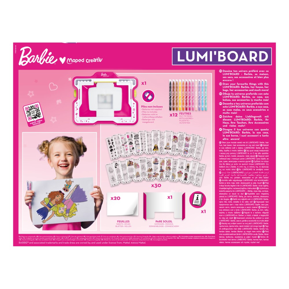 Kreativní sada MAPED Barbie Lumi Board