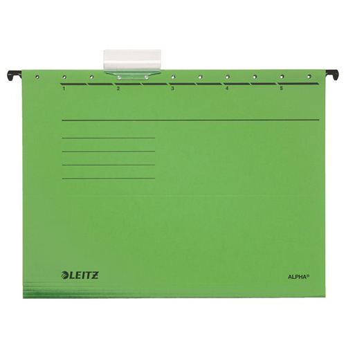Závěsná zakládací deska, karton, A4, LEITZ "Alpha", zelená /25ks Zakladanie a archivacia