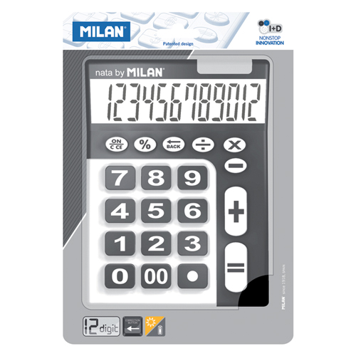 Kalkulačka MILAN stolní 12-místní 150912 černá 225 x 140 x 30 mm