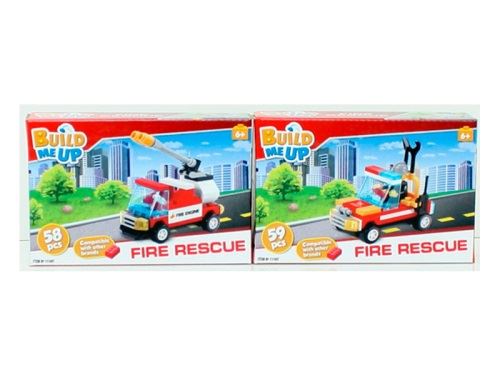 BuildMeUp stavebnice - Fire rescue 2druhy 58ks a 59ks v krabičce