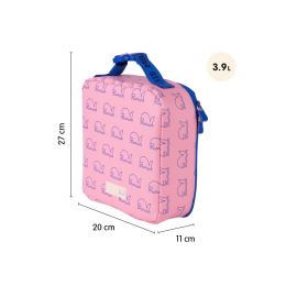Izotermická taška na potraviny MILAN 460 (3,9 L) + 3x svačinový box - růžová (2)