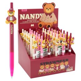 Gelové pero JUNIOR Nandy Bear 0,5 mm medvěd - modrá náplň /1ks