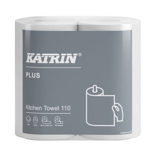 Papírové utěrky kuchyňské KATRIN 2-vrstvové (2 role v balení)