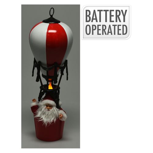 Mikuláš v balonu 40 cm s LED světlem jako plamen