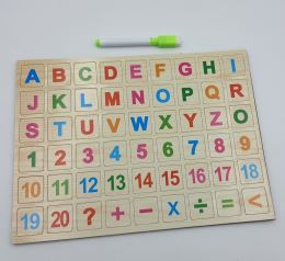 Multifunkční tabule s počítadlem 23,5x33x20 cm - dřevěná 2v1
