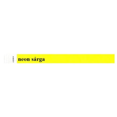 Identifikačný náramok, 3/4", Tyvek, NEON žltý, 100 ks
