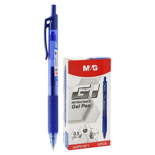 Gelové pero M&G G1 (0,5 mm) - modrá náplň