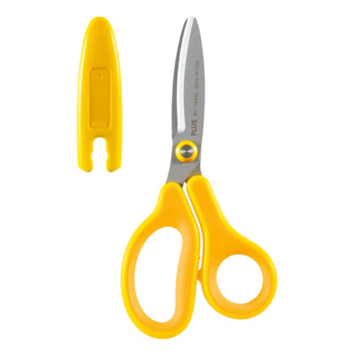 PLUS JAPAN Nůžky PLUS SC-145MF školní 6"/14,5 cm - pro leváky, žluté