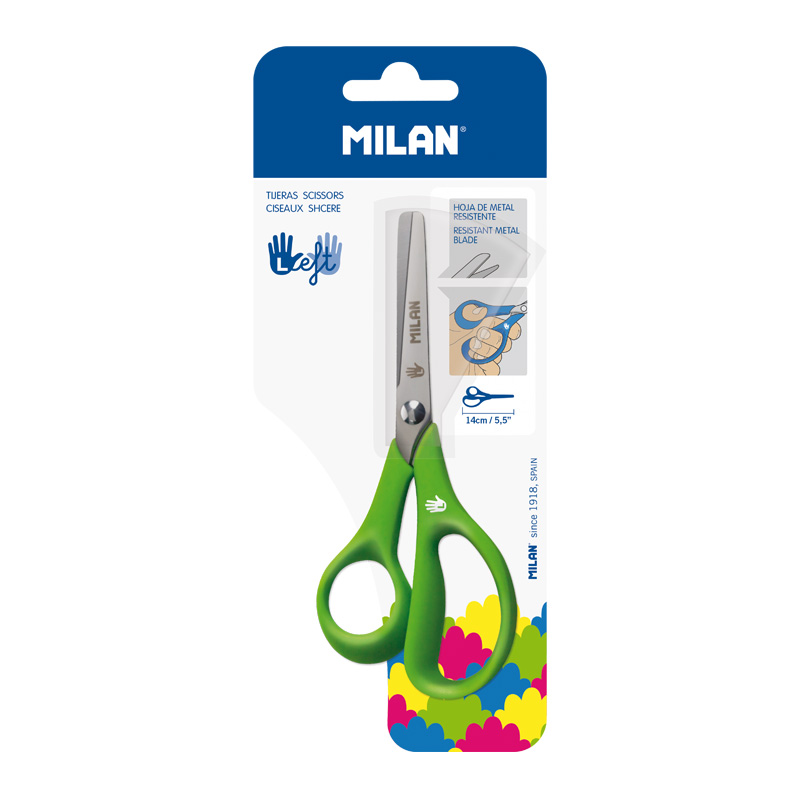 MILAN Nůžky školní MILAN pro leváky 5,5"/14 cm