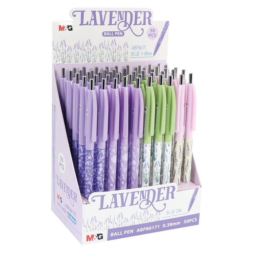 M&G Pero kuličkové M&G Lavender 0,38 mm - modrá náplň