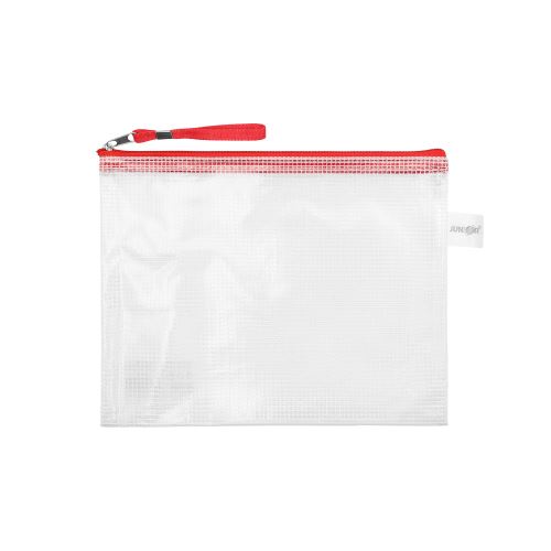 Obálka se zipem síťovaná PVC / A5, červená
