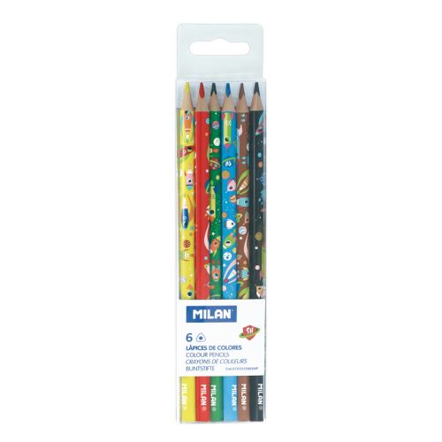 Pastelky MILAN trojhranné Super Heroes Space 6 ks