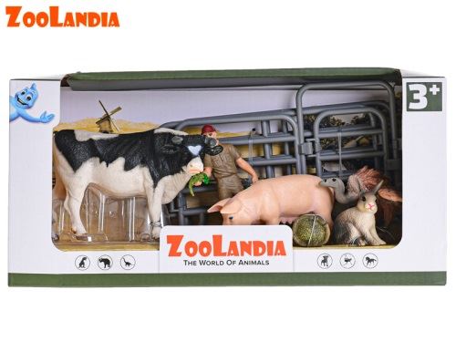 Zoolandia býk se zvířátky z farmy s doplňky v krabičce
