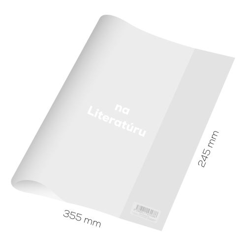 Obal na Literaturu PVC 355x245 mm, hrubý 120 mic /transparentní, 1 ks (1)