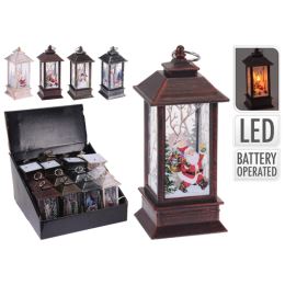 Lucerna s LED svíčkou - s postavičkou 13 cm, mix / 1ks