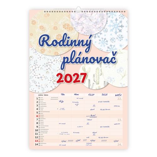Nástěnný kalendář 2027 Rodinný plánovač