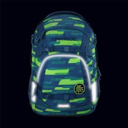 Školní batoh coocazoo MATE, Lime Stripe, certifikát AGR + Dárek (9)