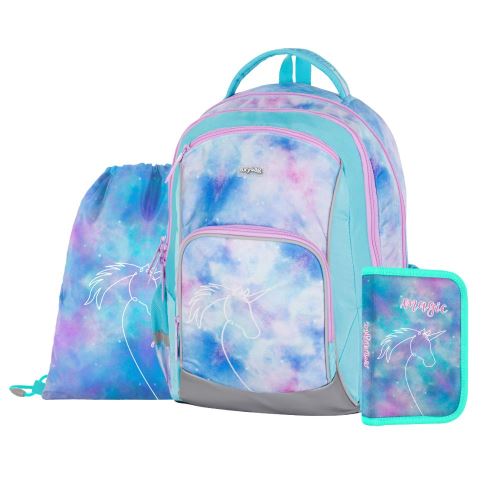 Školní batoh (3-dílný set) OXY GO Unicorn