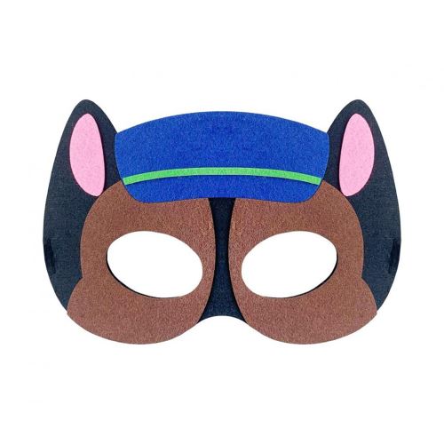 Maska na tvár Pes (policajná hliadka) 18 x 12 cm