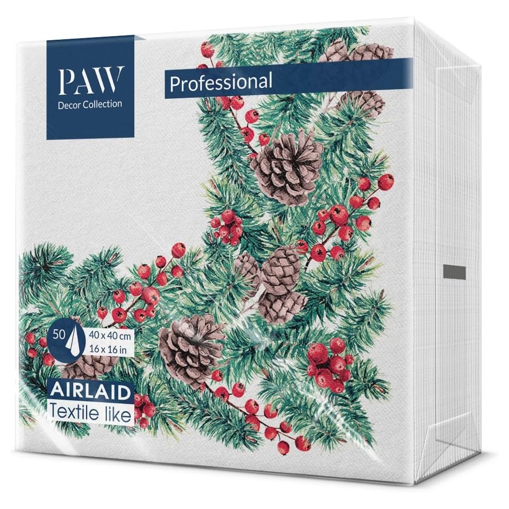 PAW Ubrousky PAW AIRLAID 40x40 cm Winter Branches
