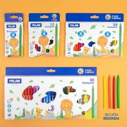Pastelky MILAN kulaté plastické 6 ks (5)
