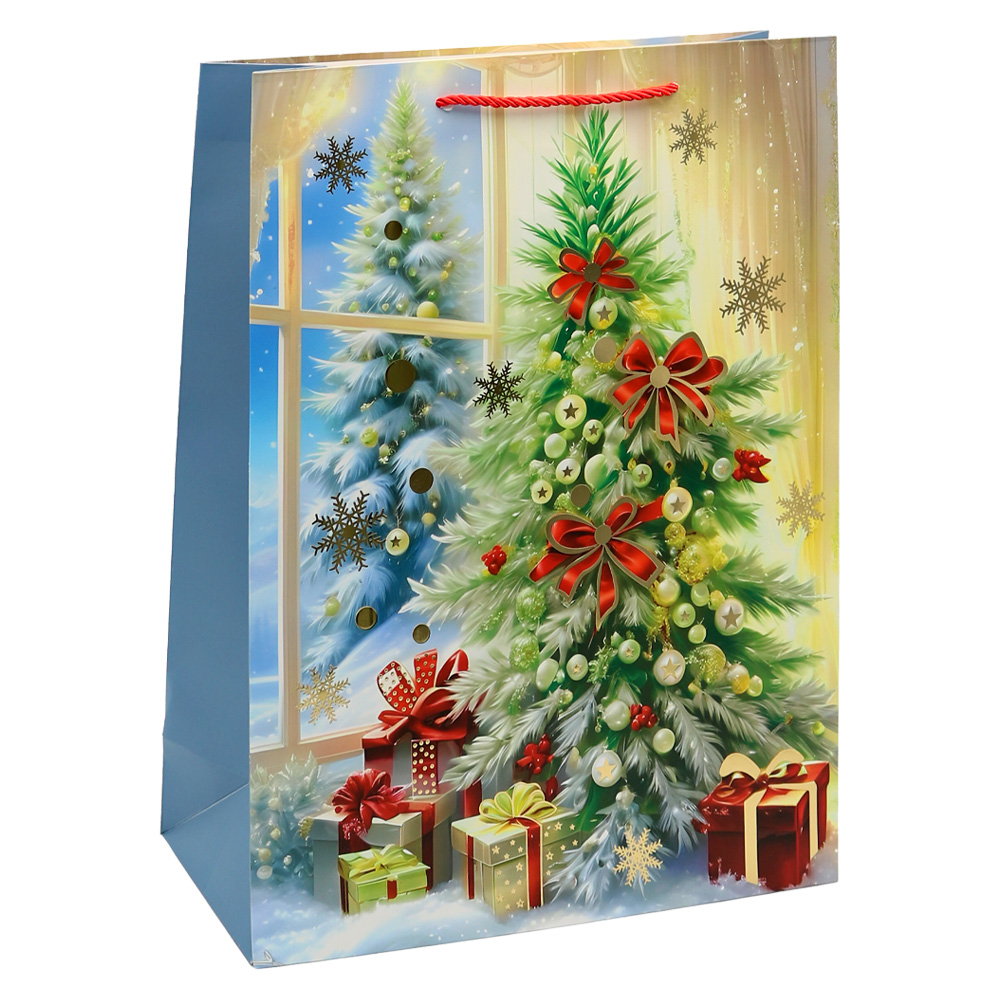 Darčeková taška vianočná 32x26x12 cm (mix 4 dizajnov - /cena za 1 ks)