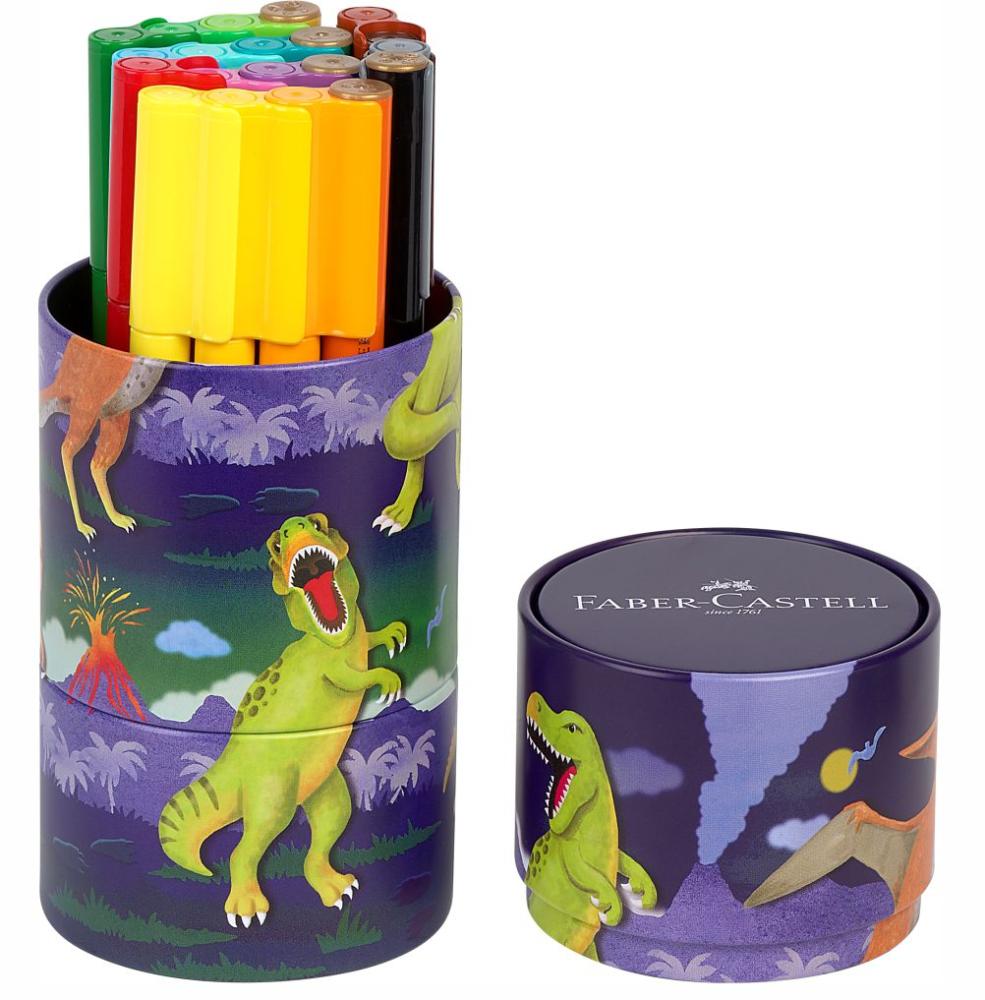 FABER-CASTELL Popisovače s klipem Faber-Castell 20 ks /barev