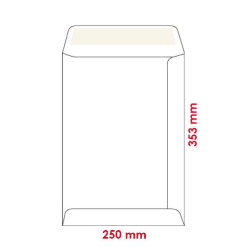 Obálky B4 250 x 353 mm tašky ofset, samolepicí, 250 KS / BAL (29473)