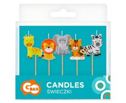 Dortová svíčka - Zvířátka 7 cm (5 ks) (1)