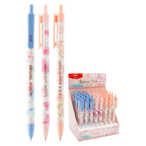 Pero kuličkové M&G Sakura time, hrot 0,5 mm - modrá náplň /1ks