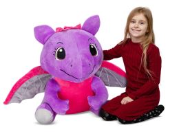 Plush Friends drak fialový plyšový 60cm sedící 0m+ (1)