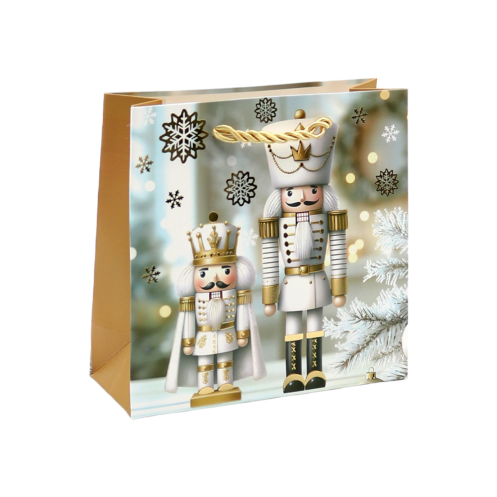 JUNIOR Darčeková taška vianočná 14,5x15x6 cm (mix 4 dizajnov - /cena za 1 ks)
