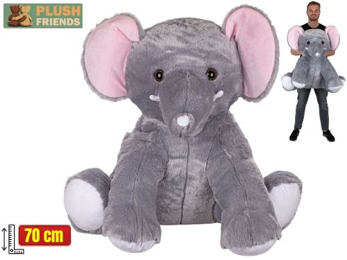 Plush Friends slon plyšový 70cm sedící 0m+